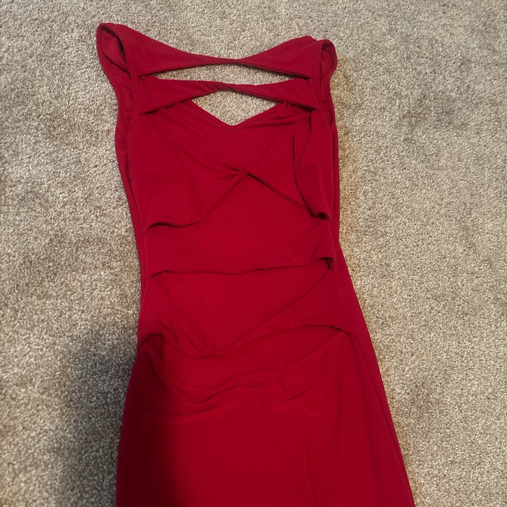 Chic Asymmetrical Red Dress